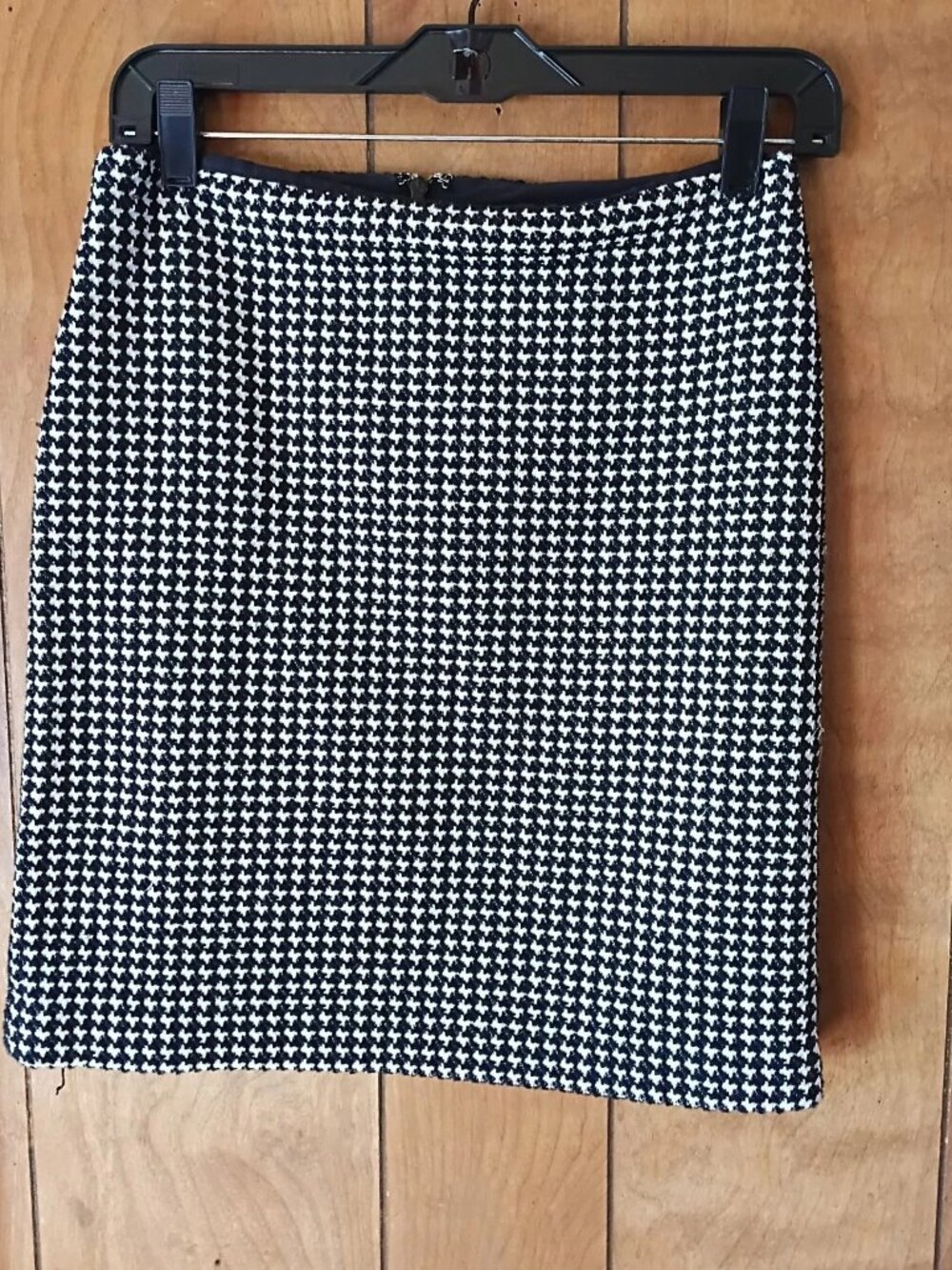 J. McLaughlin Houndstooth Skirt – Size 0 – Black & White – Cotton Blend